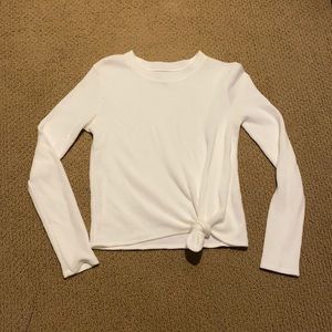 Madewell Texture & Thread Jacquard Knot-Front Top